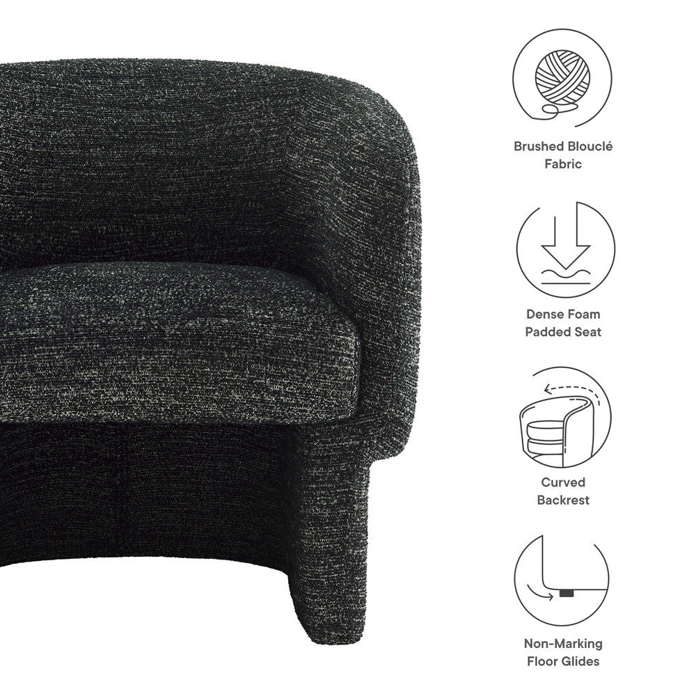 Modway Muse Boucle Fabric Barrel Accent Chair by Modway-EEI-7100