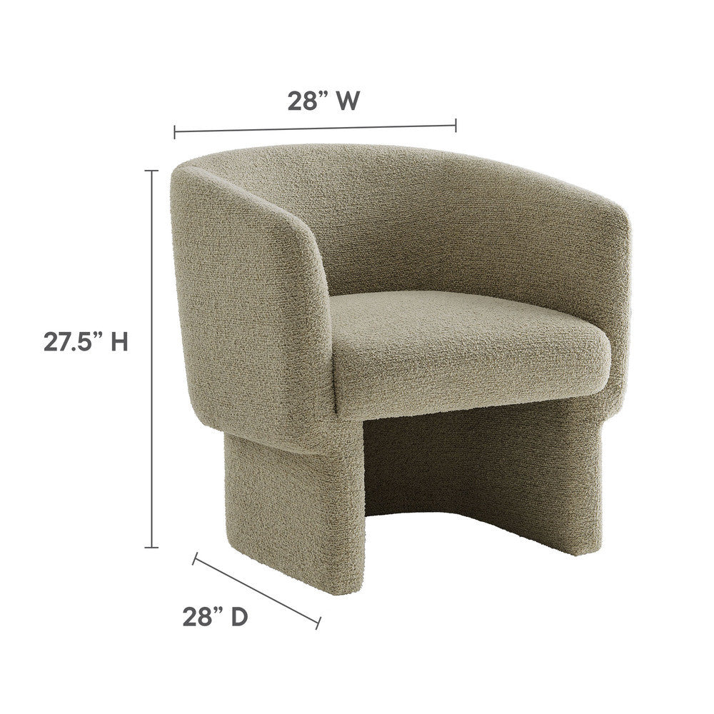Modway Muse Boucle Fabric Barrel Accent Chair by Modway-EEI-7100