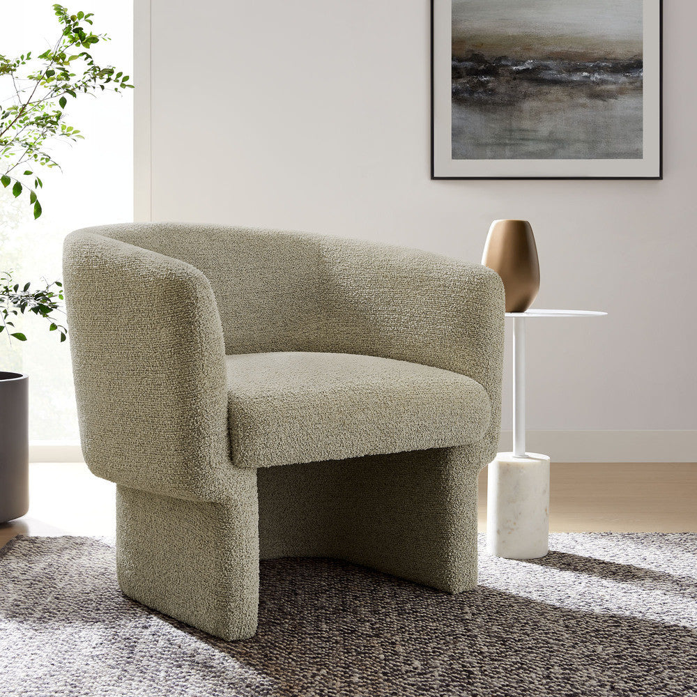 Modway Muse Boucle Fabric Barrel Accent Chair by Modway-EEI-7100