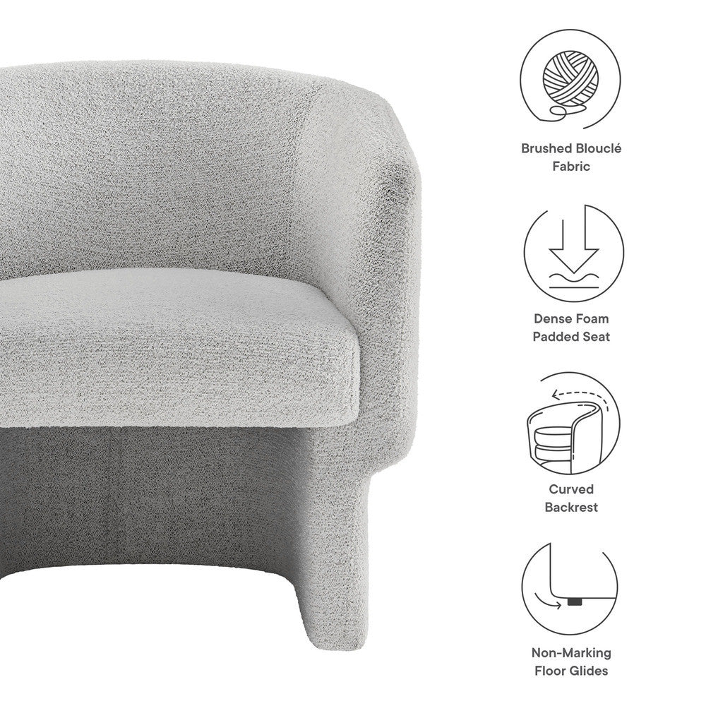 Modway Muse Boucle Fabric Barrel Accent Chair by Modway-EEI-7100