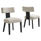 EEI-6777 Nalani Fabric Upholstered Dining Chairs Set of 2 by Modway