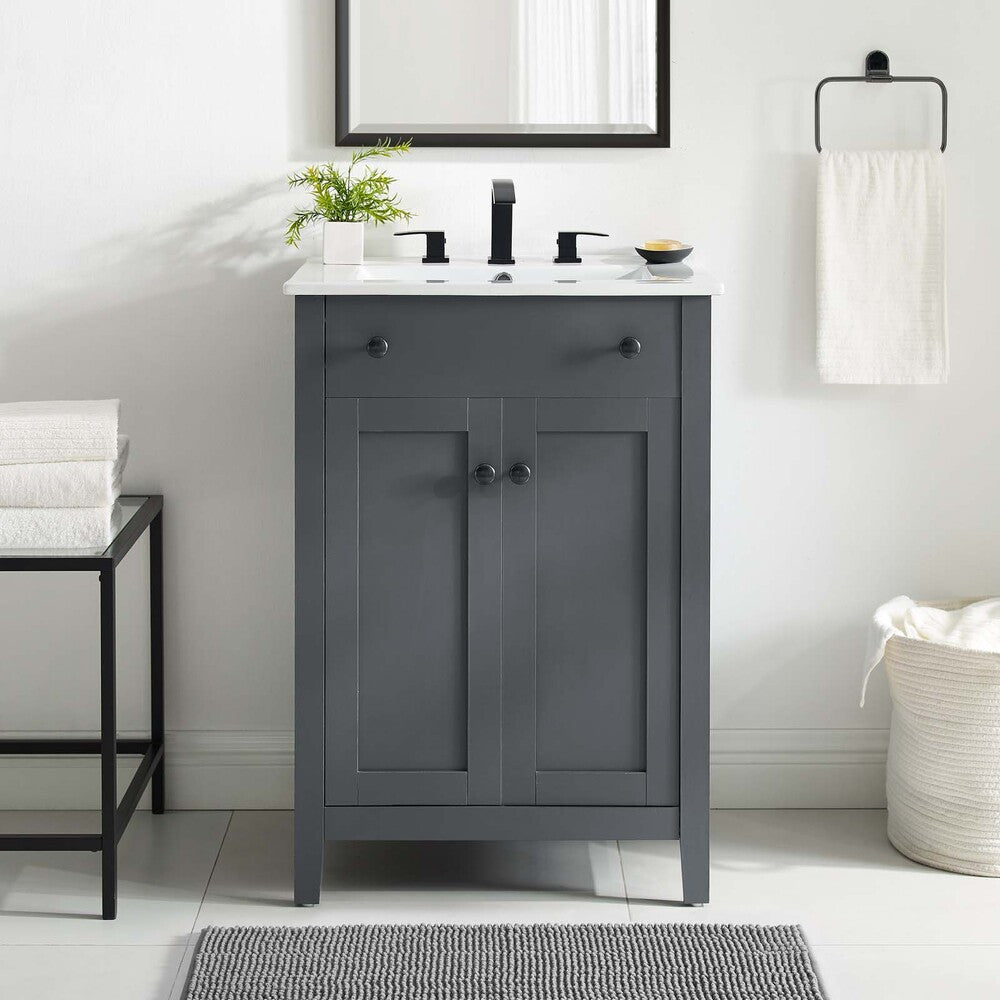 EEI-3875 Nantucket 24" Bathroom Vanity Cabinet (Sink Basin Not Included) by Modway