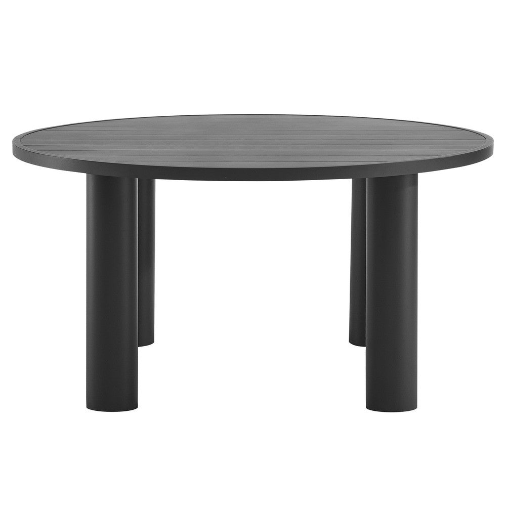 EEI-7063 Nautica 5-Piece Round Outdoor Patio Aluminum Dining Table and Chairs Set by Modway