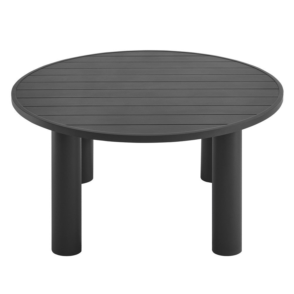 EEI-7063 Nautica 5-Piece Round Outdoor Patio Aluminum Dining Table and Chairs Set by Modway