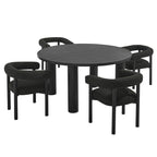 EEI-7063 Nautica 5-Piece Round Outdoor Patio Aluminum Dining Table and Chairs Set by Modway