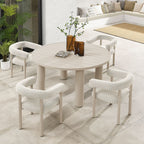 EEI-7063 Nautica 5-Piece Round Outdoor Patio Aluminum Dining Table and Chairs Set by Modway