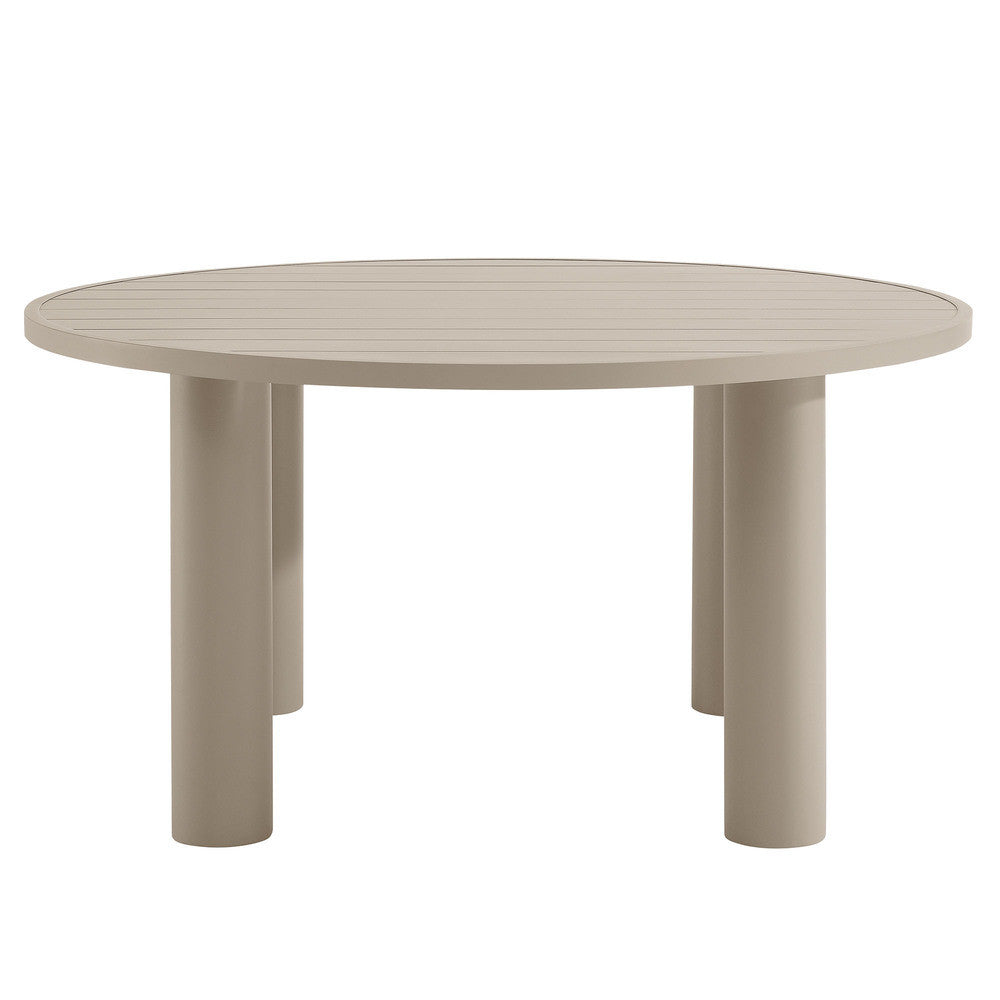 EEI-7063 Nautica 5-Piece Round Outdoor Patio Aluminum Dining Table and Chairs Set by Modway