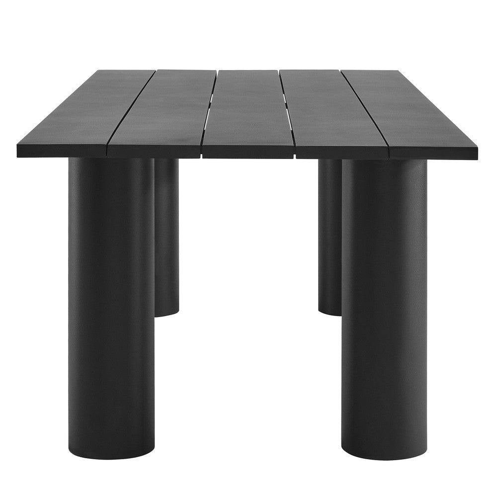 EEI-7062 Nautica 7-Piece Rectangular Outdoor Patio Aluminum Dining Table and Chairs Set by Modway