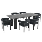 EEI-7062 Nautica 7-Piece Rectangular Outdoor Patio Aluminum Dining Table and Chairs Set by Modway
