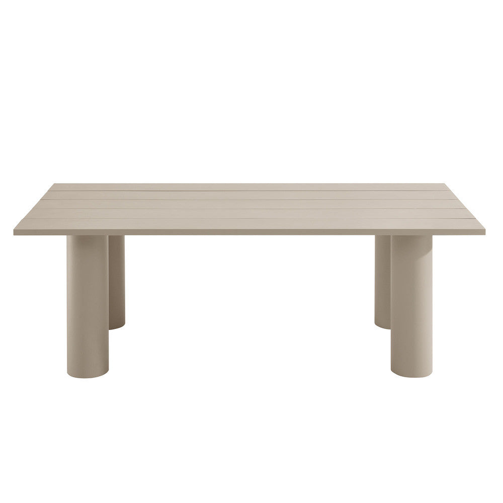 EEI-7062 Nautica 7-Piece Rectangular Outdoor Patio Aluminum Dining Table and Chairs Set by Modway