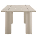 EEI-7062 Nautica 7-Piece Rectangular Outdoor Patio Aluminum Dining Table and Chairs Set by Modway