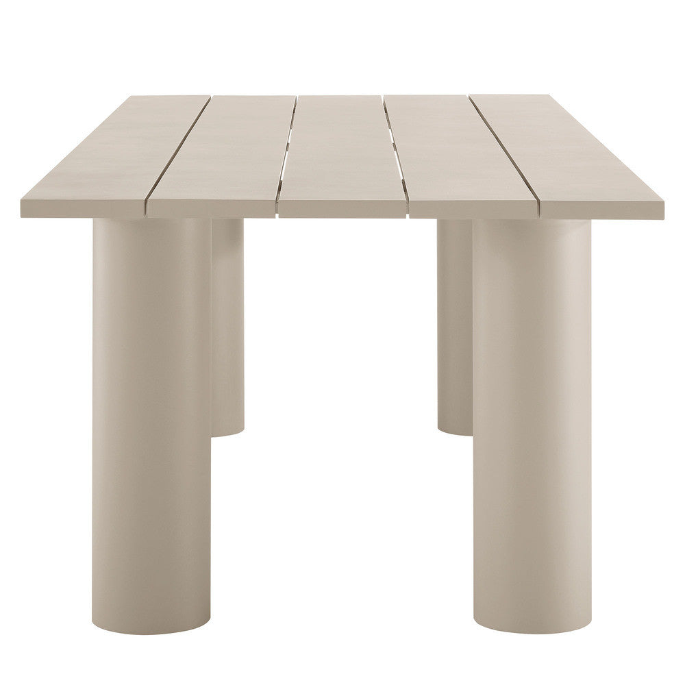 EEI-7062 Nautica 7-Piece Rectangular Outdoor Patio Aluminum Dining Table and Chairs Set by Modway