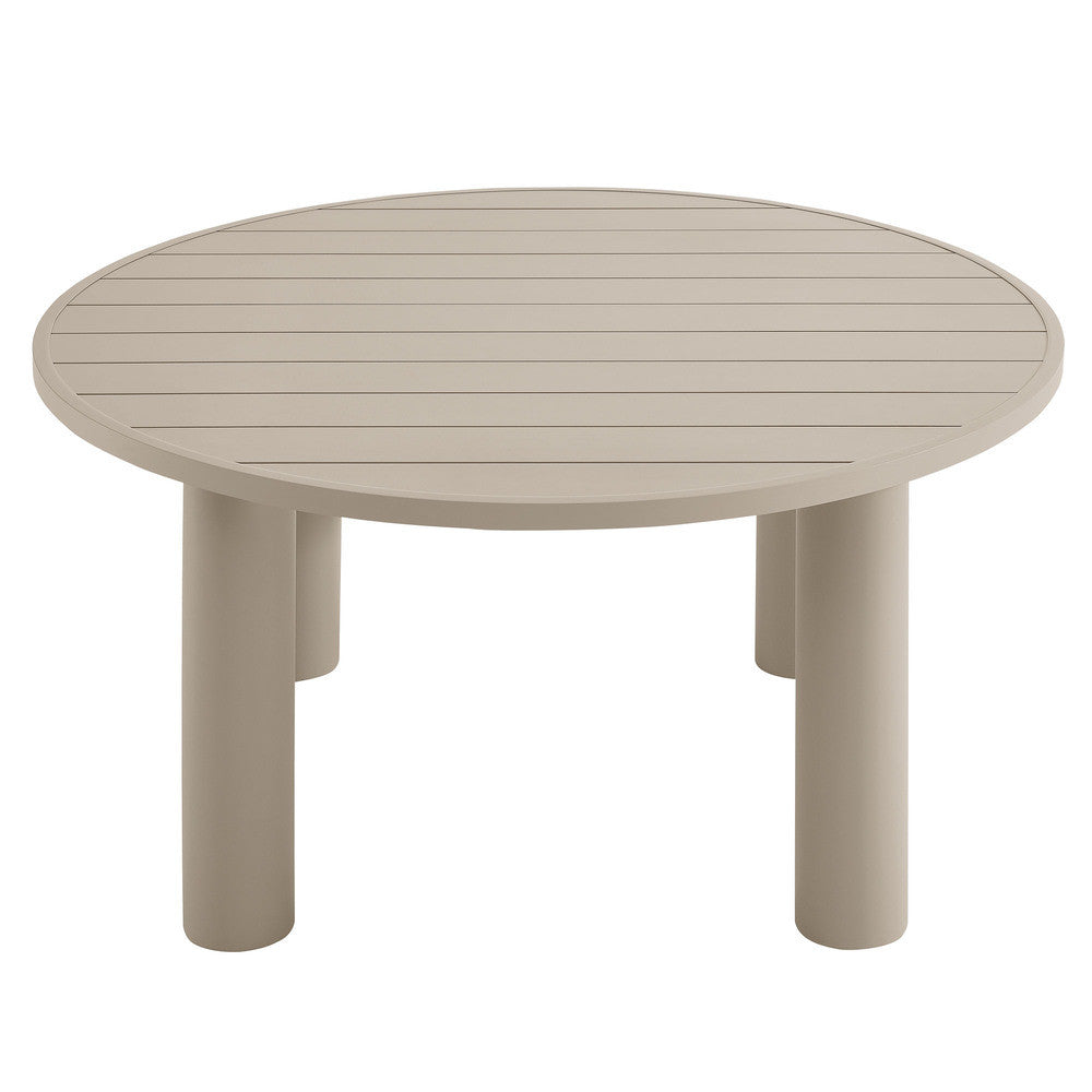 EEI-6981 Nautica Outdoor Patio 60" Round Aluminum Dining Table by Modway