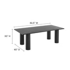EEI-6980 Nautica Outdoor Patio 87" Rectangular Aluminum Dining Table by Modway