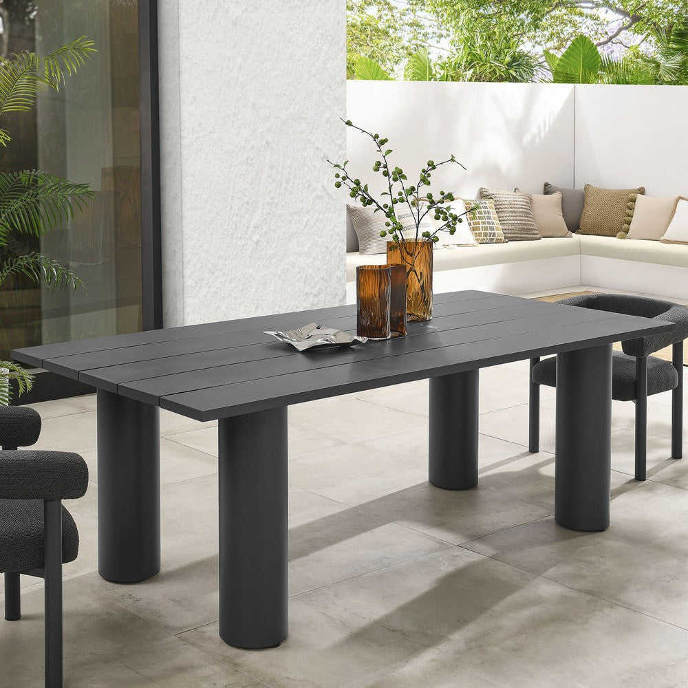 EEI-6980 Nautica Outdoor Patio 87" Rectangular Aluminum Dining Table by Modway