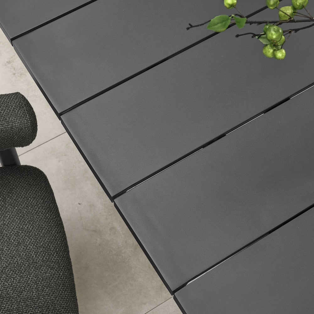 EEI-6980 Nautica Outdoor Patio 87" Rectangular Aluminum Dining Table by Modway