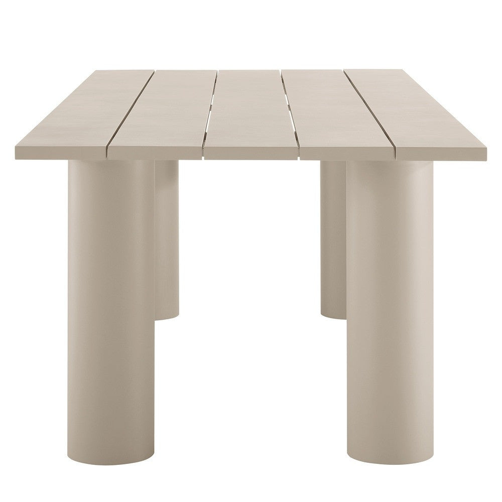 EEI-6980 Nautica Outdoor Patio 87" Rectangular Aluminum Dining Table by Modway