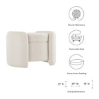 Modway Nebula Boucle Upholstered Ottoman by Modway-EEI-5561