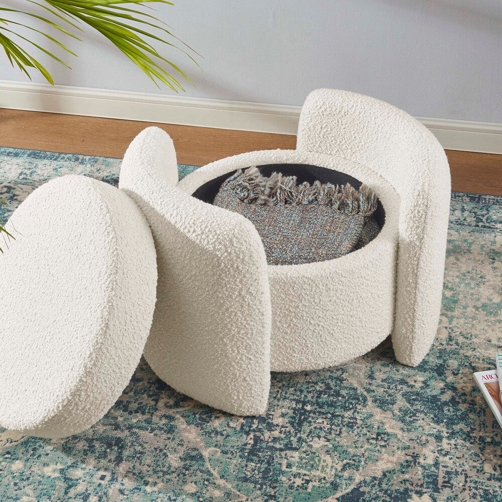 Modway Nebula Boucle Upholstered Ottoman by Modway-EEI-5561