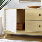 EEI-6817-NAT-WHI Nectar 43" Wood Grain Accent Cabinet by Modway