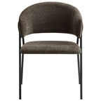 EEI-7045-JAV-BLK Nella Upholstered Heathered Chenille Dining Chairs Set of 2 by Modway