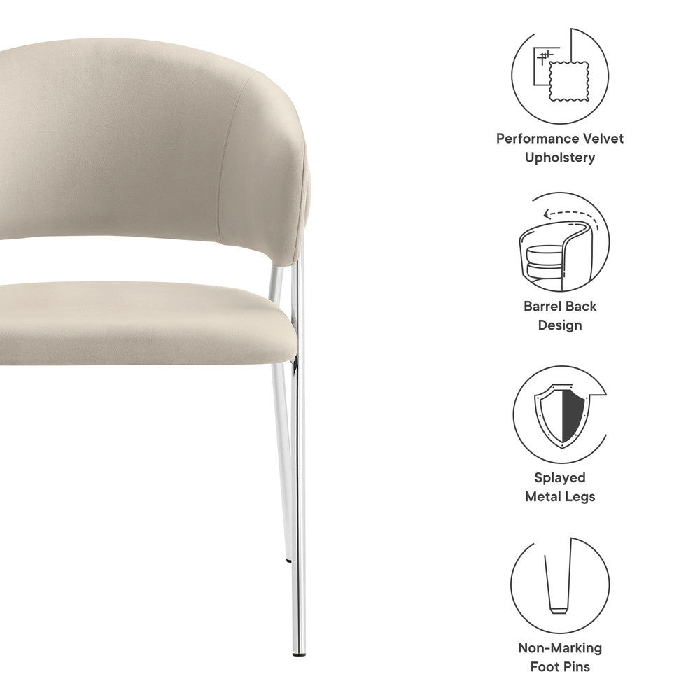 EEI-7046 Nella Upholstered Performance Velvet Dining Chair Set of 2 by Modway