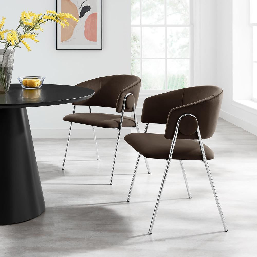 EEI-7046 Nella Upholstered Performance Velvet Dining Chair Set of 2 by Modway