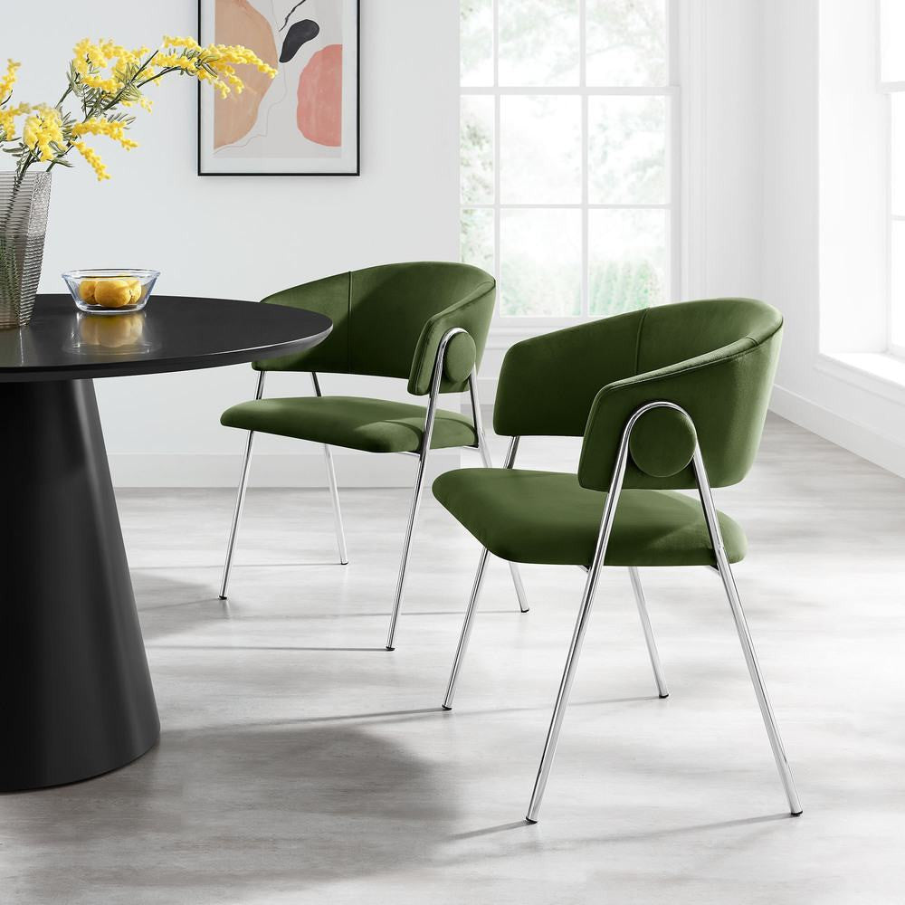 EEI-7046 Nella Upholstered Performance Velvet Dining Chair Set of 2 by Modway