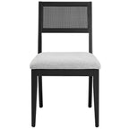 EEI-6781 Nimba Faux Rattan Fabric Dining Chairs Set of 2 by Modway