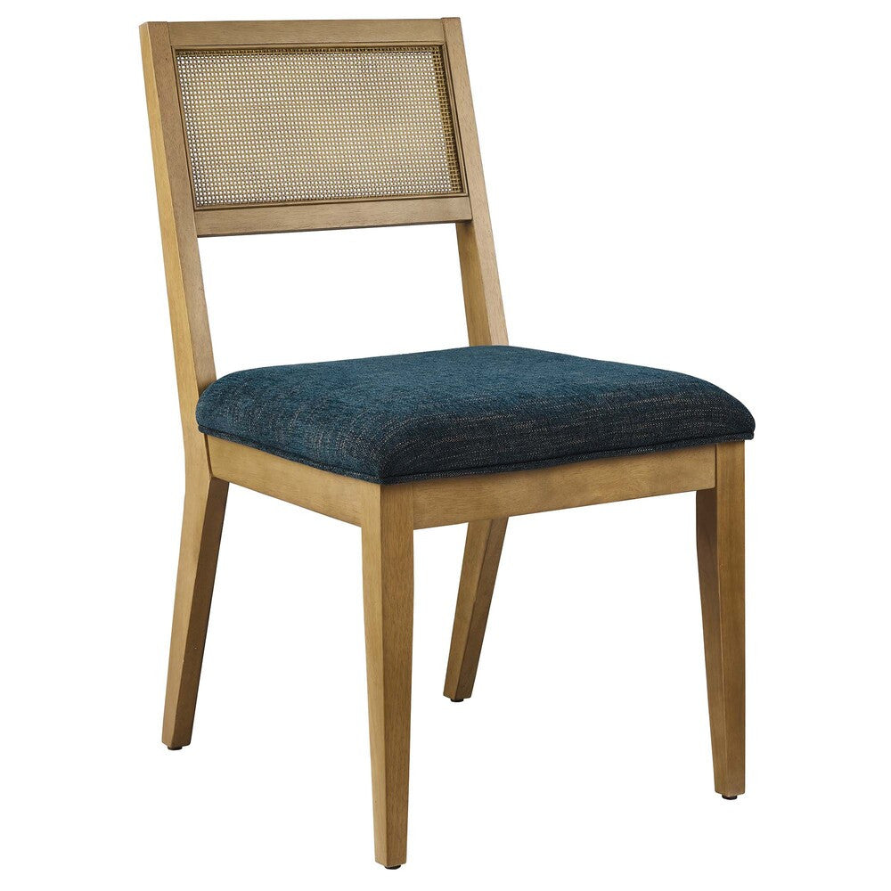 EEI-6781 Nimba Faux Rattan Fabric Dining Chairs Set of 2 by Modway
