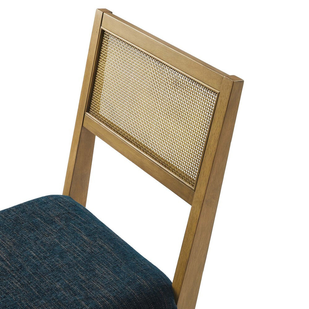 EEI-6781 Nimba Faux Rattan Fabric Dining Chairs Set of 2 by Modway