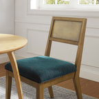 EEI-6781 Nimba Faux Rattan Fabric Dining Chairs Set of 2 by Modway