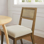 EEI-6781 Nimba Faux Rattan Fabric Dining Chairs Set of 2 by Modway