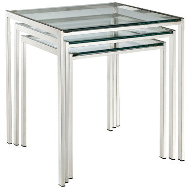 Modway EEI-257 Nimble Nesting Table Silver
