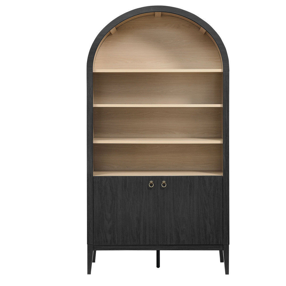 Modway Nolan 74" Tall Wide Arched Storage Display Cabinet Bookshelf by Modway-EEI-7169
