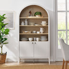 Modway Nolan 74" Tall Wide Arched Storage Display Cabinet Bookshelf by Modway-EEI-7169