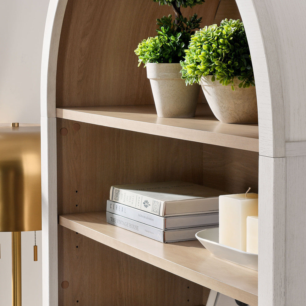 Modway Nolan 74" Tall Wide Arched Storage Display Cabinet Bookshelf by Modway-EEI-7169