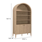 Modway Nolan 74" Tall Wide Arched Storage Display Cabinet Bookshelf by Modway-EEI-7169