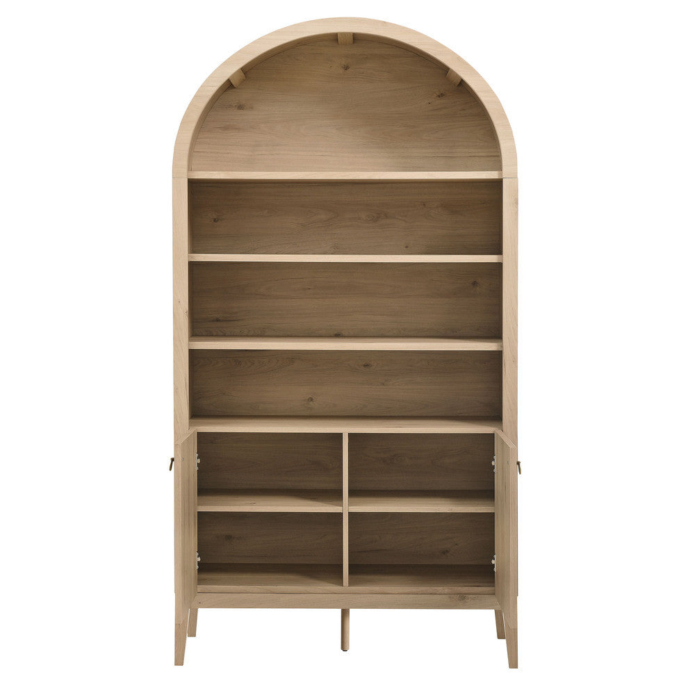Modway Nolan 74" Tall Wide Arched Storage Display Cabinet Bookshelf by Modway-EEI-7169