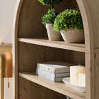 Modway Nolan 74" Tall Wide Arched Storage Display Cabinet Bookshelf by Modway-EEI-7169