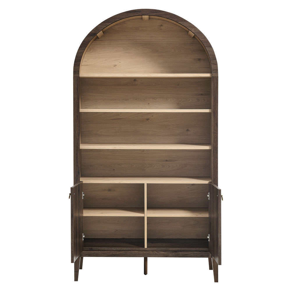 Modway Nolan 74" Tall Wide Arched Storage Display Cabinet Bookshelf by Modway-EEI-7169