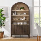 Modway Nolan 74" Tall Wide Arched Storage Display Cabinet Bookshelf by Modway-EEI-7169