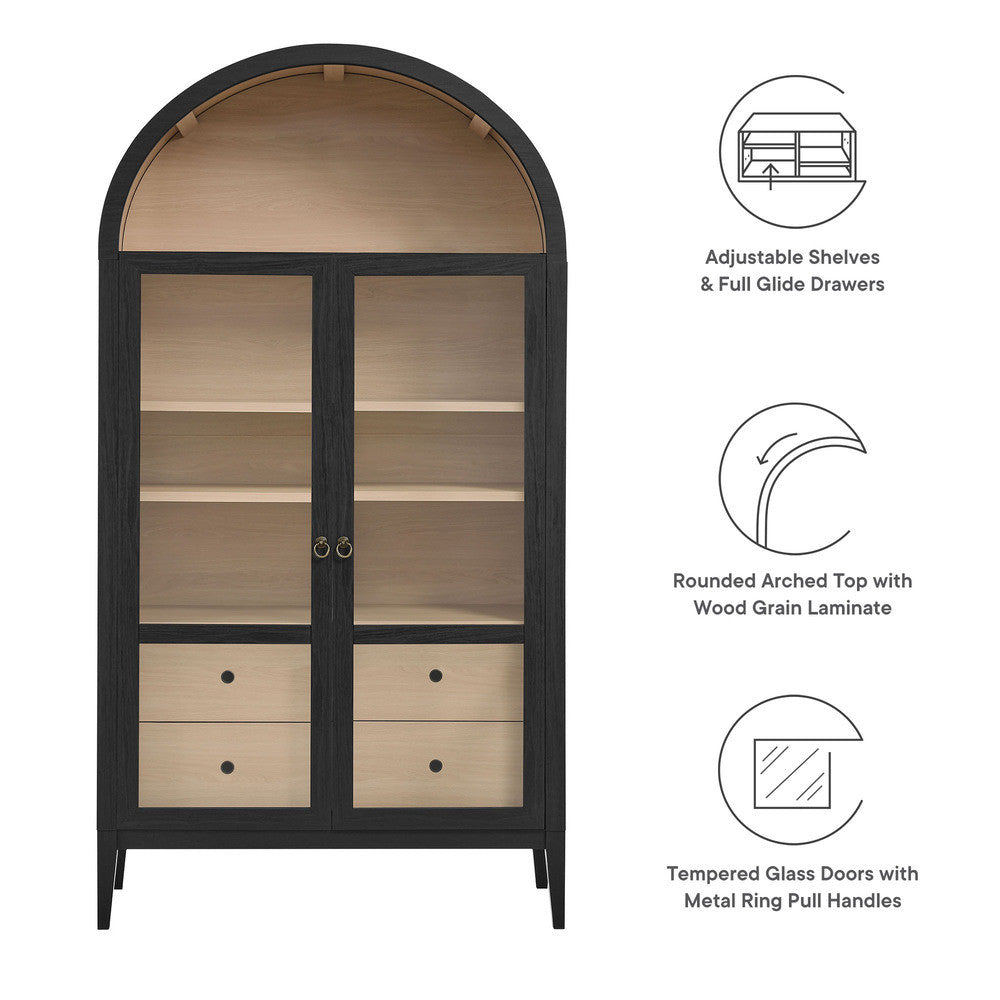 Modway Nolan 74" Tall Wide Arched Storage Display Cabinet by Modway-EEI-7168