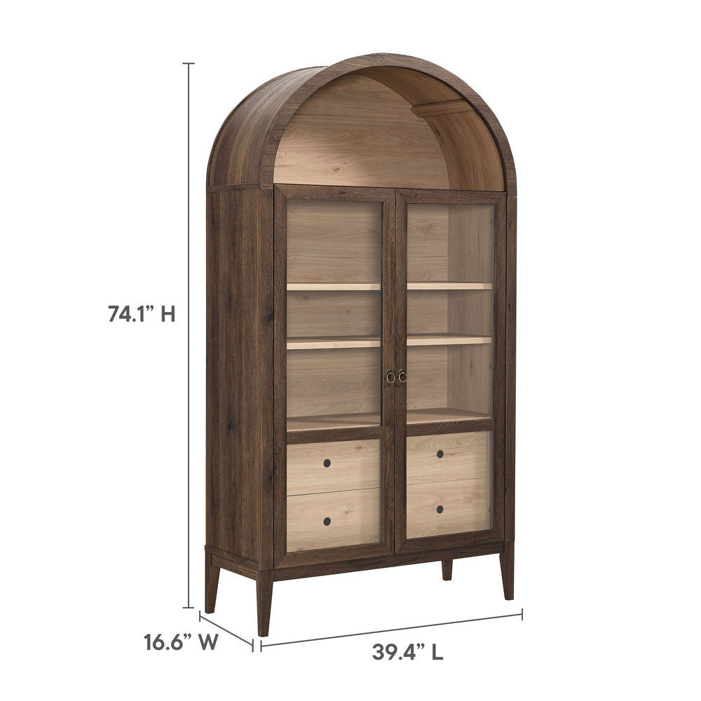 Modway Nolan 74" Tall Wide Arched Storage Display Cabinet by Modway-EEI-7168