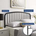 MOD-6151-BLK Nova Metal King Headboard by Modway