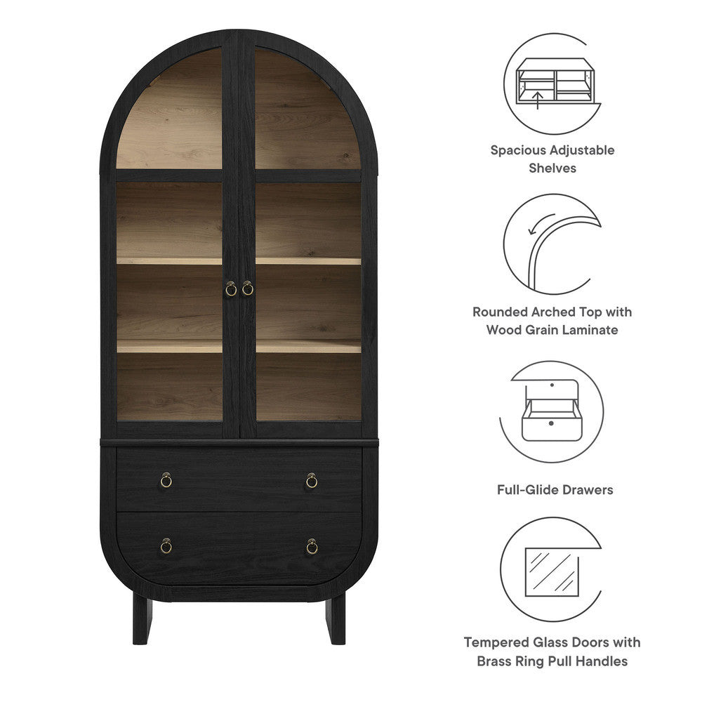 Modway Nyx Arched Display Cabinet by Modway-EEI-7216-BLK-LOA