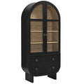 Modway EEI-7216-BLK-LOA Nyx Arched Display Cabinet Black Light Oak
