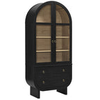 Modway EEI-7216-BLK-LOA Nyx Arched Display Cabinet Black Light Oak