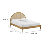 Modway Odette Queen Arched Rattan Cane Platform Bed by Modway-MOD-7214