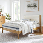MOD-7197 Olea Channel Tufted Boucle Solid Wood Full Platform Bed by Modway